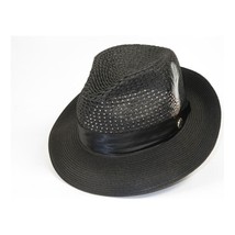 Men's Summer Spring Braid Straw style Hat by BRUNO CAPELO JULIAN JU900 Black image 5