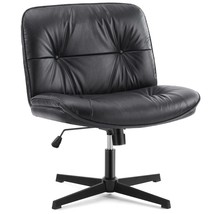 JHK PU Leather Cross Legged Office Chair Adjustable Swivel Desk Chair - $3,131.32 MXN