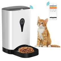 Smart Pet Feeder WiFi Automatic Dog Cat Food Feeder 4.5L Works with Alexa Google - £46.57 GBP