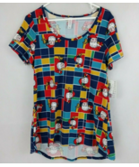 NWT Lularoe Classic T Multi-Color With Santa Carrying Bag of Toys Design... - £12.29 GBP