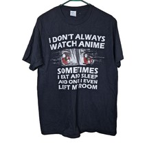 Watch Eat Sleep Anime Tee Shirt Black White Adult Large Graphic Comic - £6.64 GBP