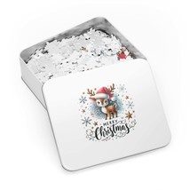 Jigsaw Puzzle in Tin, Christmas, Reindeer, Personalised/Non-Personalised, awd-21 - £28.22 GBP+