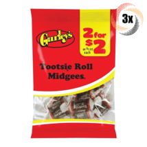3x Bags Gurley&#39;s Tootsie Roll Midgees Candy | 1.75oz | Fast Shipping - £9.65 GBP