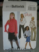Butterick 4015 Girl&#39;s Blouse, Skirt &amp; Pants Pattern - Size 7/8/10/12 Chest 26-30 - £8.80 GBP