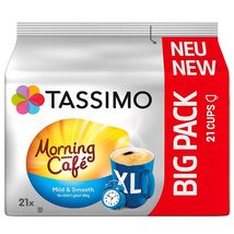 TASSIMO MORNING Cafe Mild &amp; Smooth -Coffee Pods -XL 21 pods-FREE SHIPPING - $21.77