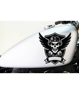 Harley Skull Vinyl Decal Sticker – Motorcycle Biker Helmet Aviator Pilot... - $4.45+