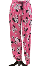 Disney Minnie Mouse Womens Jogger Sleep Pants Size M 8/10 Pink  Drawstring - £14.13 GBP