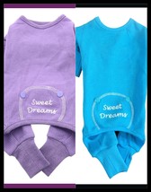 Lot of 2 Doggie Design Thermal Sweet Dreams Blue Lavender Dog Pajamas Si... - $26.00