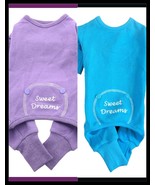 Lot of 2 Doggie Design Thermal Sweet Dreams Blue Lavender Dog Pajamas Si... - $36.48 CAD