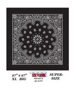Hav-A-Hank BIG SIZED XL BLACK PAISLEY 27&quot;BANDANA Face Mask Head Wrap Nec... - $238.99 MXN