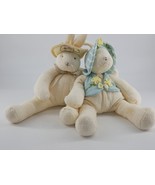 2002 HALLMARK Bunnies by The Bay Bonnet Easter 12&quot; Blue Yellow - £11.78 GBP