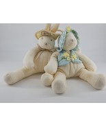 2002 HALLMARK Bunnies by The Bay Bonnet Easter 12&quot; Blue Yellow - £11.20 GBP