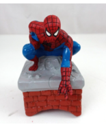 Spiderman On Brick Wall 3.5&quot; Vinyl Plastic Topper Toy - $5.36 CAD