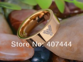 Free Shipping Hot Sales 8MM Gold Pipe Military Army Phoenix Men&#39;s New Tungsten C - £29.16 GBP