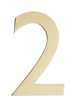 Architectural Mailboxes No. 2  5 Inch Floating House Number, Polished Brass - $92.70 MXN