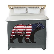 Grizzley bear USA Flag Duvet cover, King, Queen, Twin, Full, Grizzley bear  - £83.15 GBP+