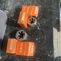 LOT of 4 NC HEX RETHREADING DIE: 2 3/4 NC10 and 2 5/8 nc11 THREAD .75&quot; T... - $30.00