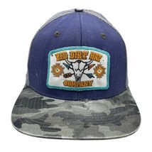 Red Dirt Hat Company Buffalo Skull Trucker Snapback Distressed Camo Hat - £15.55 GBP