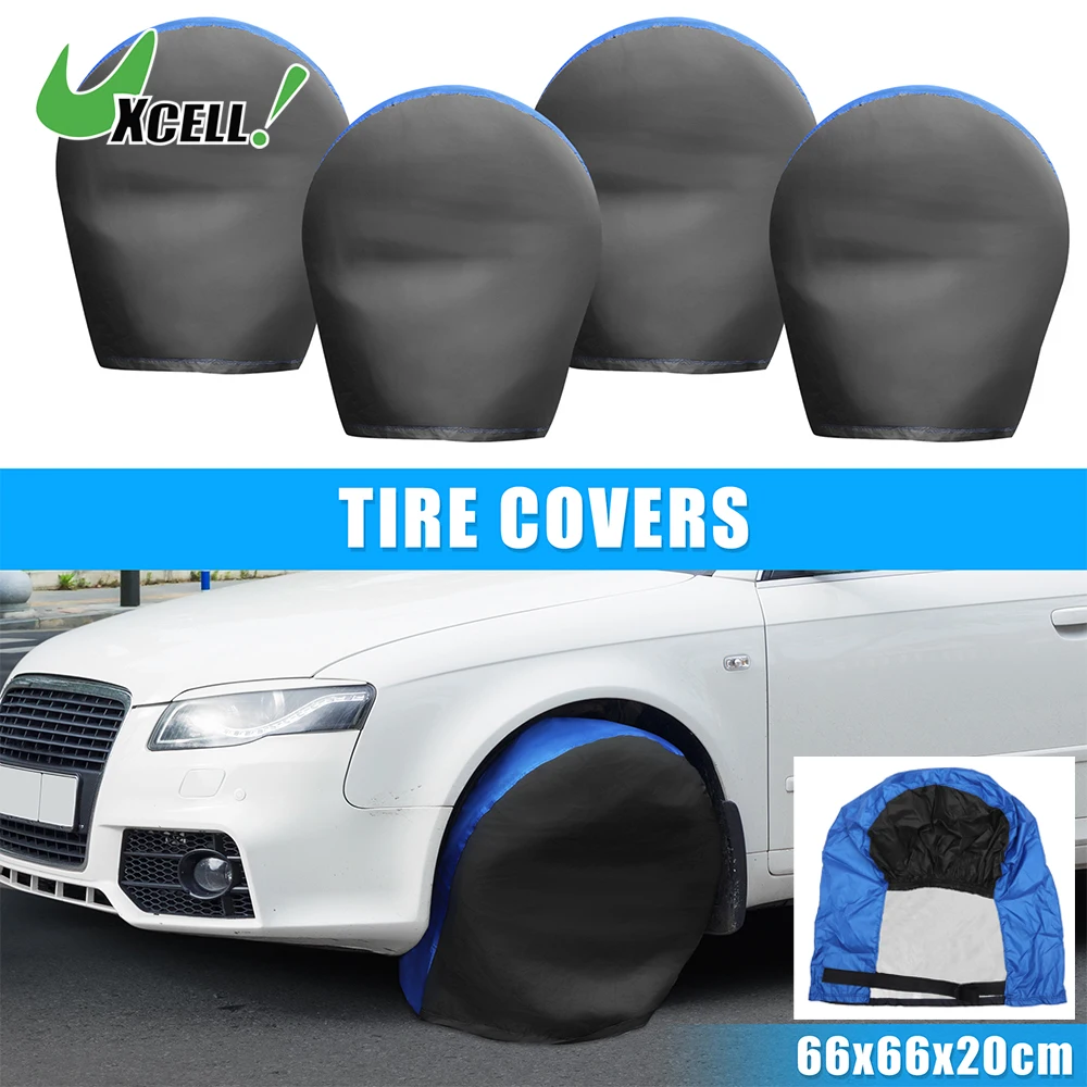 Uxcell 4 Pcs Wheel Tire Cover Waterproof Snow Sun Rain Protector for RV ... - £31.05 GBP+