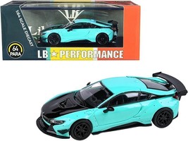 BMW i8 Liberty Walk Peppermint Green with Black Hood &quot;LB Performance&quot; Series 1/ - £19.53 GBP