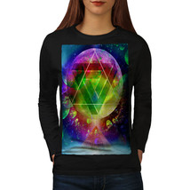 Wellcoda Psychedelic Cosmos Womens Long Sleeve T-shirt, Crazy Casual Design - £19.32 GBP