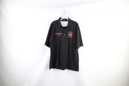 Vtg Harley Davidson Mens Large Faded Spell Out Huatai Qingdao China Polo Shirt - £39.38 GBP