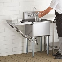 18&quot; x 18&quot; x 14 WITH FAUCET Stainless Steel Commercial Utility Sink Bowl ... - £389.05 GBP