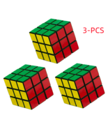  3PCSKids Fun Rubiks Cube Toy Rubix Mind Game Toy Classic Magic Rubic Pu... - £17.28 GBP