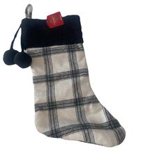December Home 20 Inch Black &amp; White Fur Stocking (SHIPS IN 24 HRS) - $28.59
