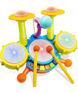 Drum Set for Toddlers, Kids Musical Instruments, Toys for Boy Birthday G... - $71.31
