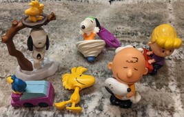 PEANUTS The Movie 2015 Charlie Brown Toy Figures McDonalds Happy Meal Lot of 6 - £15.68 GBP