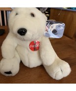 Coca Cola Bear Vintage 1996/ White With Badge - $10.00