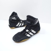Vtg 2001 Adidas Tyrint Wrestling Shoes Black White Tan Bottoms Size 5.5 665364 - $35.99