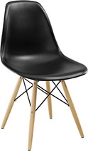 Mid-Century Modern Black And Natural Wood Legs Modway Pyramid Kitchen And Dining - £76.65 GBP