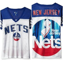 NBA New Jersey Nets All American Mesh T-Shirt Womens Size S M XL White GIII - $12.97