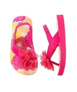 NWT Gymboree Pink Floral Rosette Flower Flip Flops 5-6 - €7,80 EUR