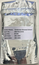 Organic Cordyceps Sinensis Mushroom 10:1 Extract Powder - 50g - $447.61 MXN