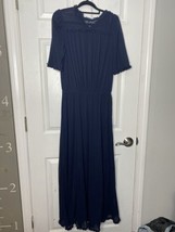 THE GREAT The Gala Gown Sheer Long Gown NWT Midnight Blue Size 2 - $111.27