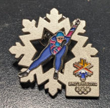 Salt Lake 2002 - Speed Skating - Olympic  - Snowflake - Enamel Lapel/Hat Pin - £13.22 GBP