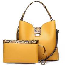 Women Fashion Handbags Clutches High Quality Leather Hand Bag Sets Large Shoulde - £51.37 GBP