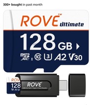 ROVE Ultimate Micro SD Card microSDXC 128GB Memory with USB 128GB, black  - $39.48