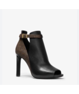 Michael Kors Lawson Open Toe Heels Booties Signature Print sz 6.5 new - $78.84 CAD