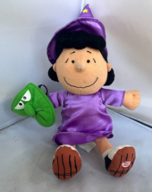 Peanuts Lucy Witch Halloween Costume Great Pumpkin 11” Plush Hallmark WORKS VGUC - £15.75 GBP