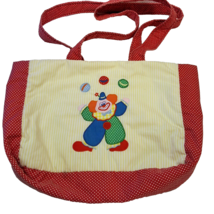 Vintage House of Hatten Clown Circus Appliquéd Diaper Bag Red Polkadot P... - $29.67