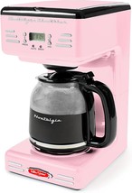 Retro 12-Cup Programmable Coffee Maker With Led Display, Automatic Shut-... - £53.13 GBP