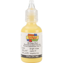 Scribbles 3D Fabric Paint 1oz Shiny  Bright Yellow - £9.71 GBP