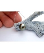 STUNNING AAA Genuine Cook Islands Keshi Pearl - Rich Black &amp; Peacock Rai... - $156.40 CAD