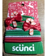Scunci Holiday Christmas Candy Can Hair Clip And Ties CUTE 8 Piece Set - $11.58 CAD