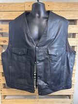 Coronado Leather Conceal Carry Biker Vest Black Size 56 &amp; 2 Stealth Hols... - €127,61 EUR