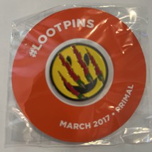 Loot Crate March 2017 Primal Pin Lootpins Smiley Face Claws Velociraptor - £4.63 GBP
